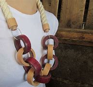Image result for Wooden Chain Necklace From