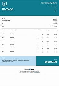 Image result for Fillable Invoice Template Free