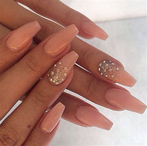 Nude Nails With Gems