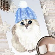 Image result for Winter Cats in Blue Cartoon