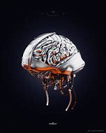 Image result for Robot with Brain Art