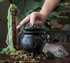 Image result for Wiccan Cauldron with Lid