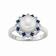 Image result for Spinel and Cultured Pearl Ring