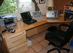 Image result for Computer Desk and TV Setup