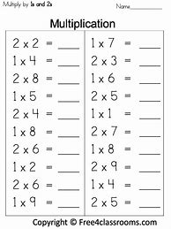 Image result for Multiplication Worksheets for Kids