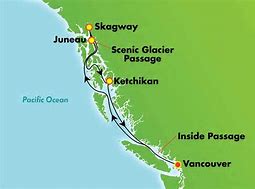 Image result for Norwegian Inside Passage Map