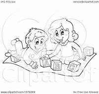 Image result for Children Playing with Blocks Clip Art