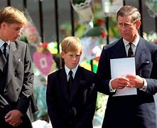 Image result for Prince Harry at His Mums Funeral