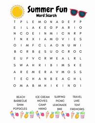 Image result for Hard Summer Word Search Puzzles