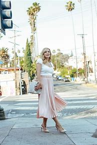 Image result for Styling Pink Pleated Skirt