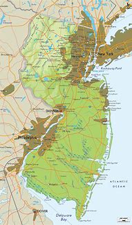Image result for NJ New Jersey State Map