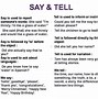 Image result for Difference Betwwen Say and Tell