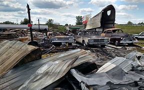 Image result for Photo of Old Car On Fire