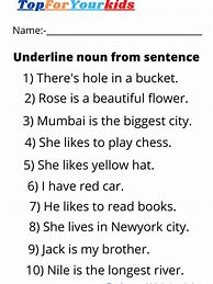 Image result for Noun Phrase Worksheets Grade 2