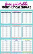 Image result for Free Printable Year Calendar Months