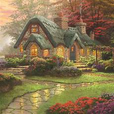 kinkade cottage painting make a wish cottage limited edition canvas kinkade cottage painting make a wish cottage limited edition canvas