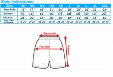 Sports Bottoms Size Chart Sg