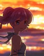 Image result for Anime Girl with Sunset