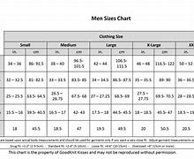 Image result for Men's Size Chart