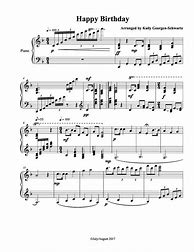 Image result for Happy Birthday Piano Sheet Music Advanced