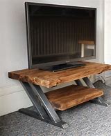 Image result for Metal and Wood TV Stand