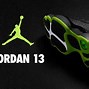 Image result for Air Jordan Retro 13 Green and Black
