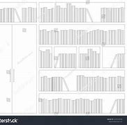 Image result for 2D Bookshelf Black and White