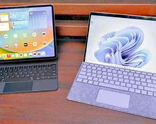 Image result for Surface Pro 9 vs iPad Pro in Size