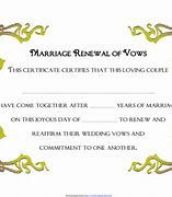 Image result for Certificate of Vow Renewal to Print