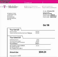 Image result for Sample T-Mobile Phone Bill