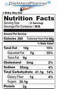Image result for Milky Way Nutrition Label
