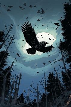 Crow Swarm in 2023 | Dark fantasy art, Spirit animal art, Art wallpaper