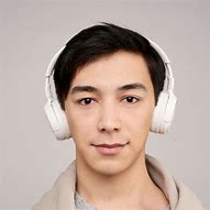 Image result for White Headphones On Head