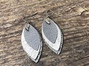 Image result for Lace Textured Faux Leather Earrings for Women