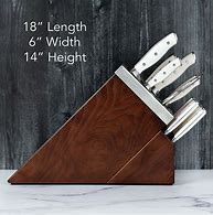 Image result for Self-Sharpening Knife Block Set with White Handles