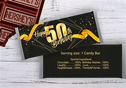 Image result for 50th Birthday Candy Bar Wrappers