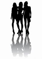 Image result for 3 Girls Silhouette Clip Art Free