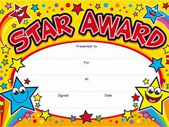 Image result for Star Award Certificate