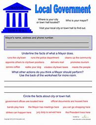 Image result for Local Government Worksheets