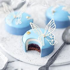 Blue Butterfly Pea Petiti Gateau | Fancy desserts, Desserts, Sweet recipes