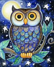 Image result for Owl Drawings Colorful Art