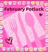 Image result for Cartoon Image of February Potluck