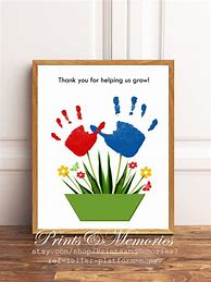 Image result for DIY Kids Thanks for Helping Me Grow Fingerprint Flowers