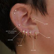 Image result for Cartilage Earring Size Chart