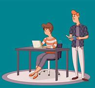 Image result for Cartoon Person Working On Computer