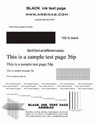 Image result for Black Ink Printer Test Page