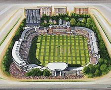 Image result for Old Cricket Stands Paintings