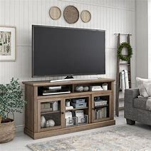 Image result for Oak Furniture TV Stand Glass Doors