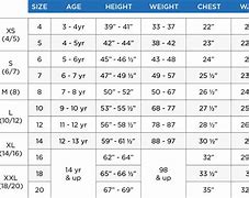 Image result for boy clothing sizes charts uk