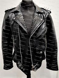 Image result for Spiked Leather Jacket